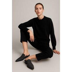 Rebecca Minkoff Star Print Mules Women’s 7.5M Leather Upper Slip-On Heeled Slide